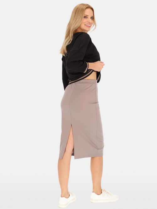 Ołówkowa spódnica damska z tkaniny wiskozowej